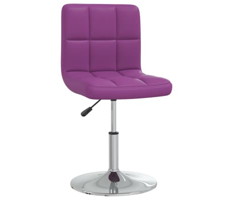 vidaXL Valgomojo kėdės, 6vnt., violetinės spalvos, dirbtinė oda
