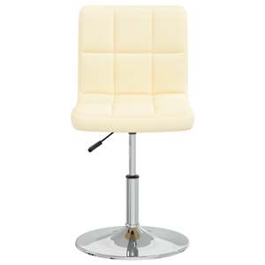 vidaXL Valgomojo kėdė, kreminės spalvos, dirbtinė oda