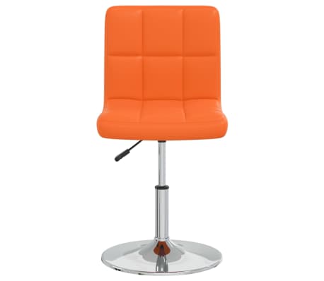 vidaXL Valgomojo kėdė, oranžinės spalvos, dirbtinė oda