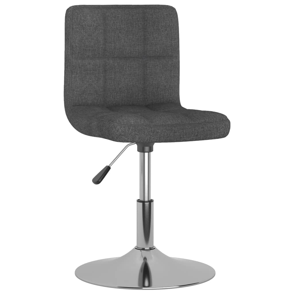 

vidaXL Eetkamerstoelen draaibaar 4 st stof donkergrijs