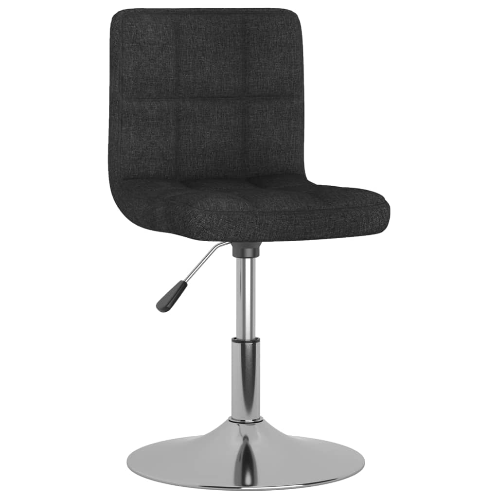 

vidaXL Eetkamerstoelen draaibaar 6 st stof zwart