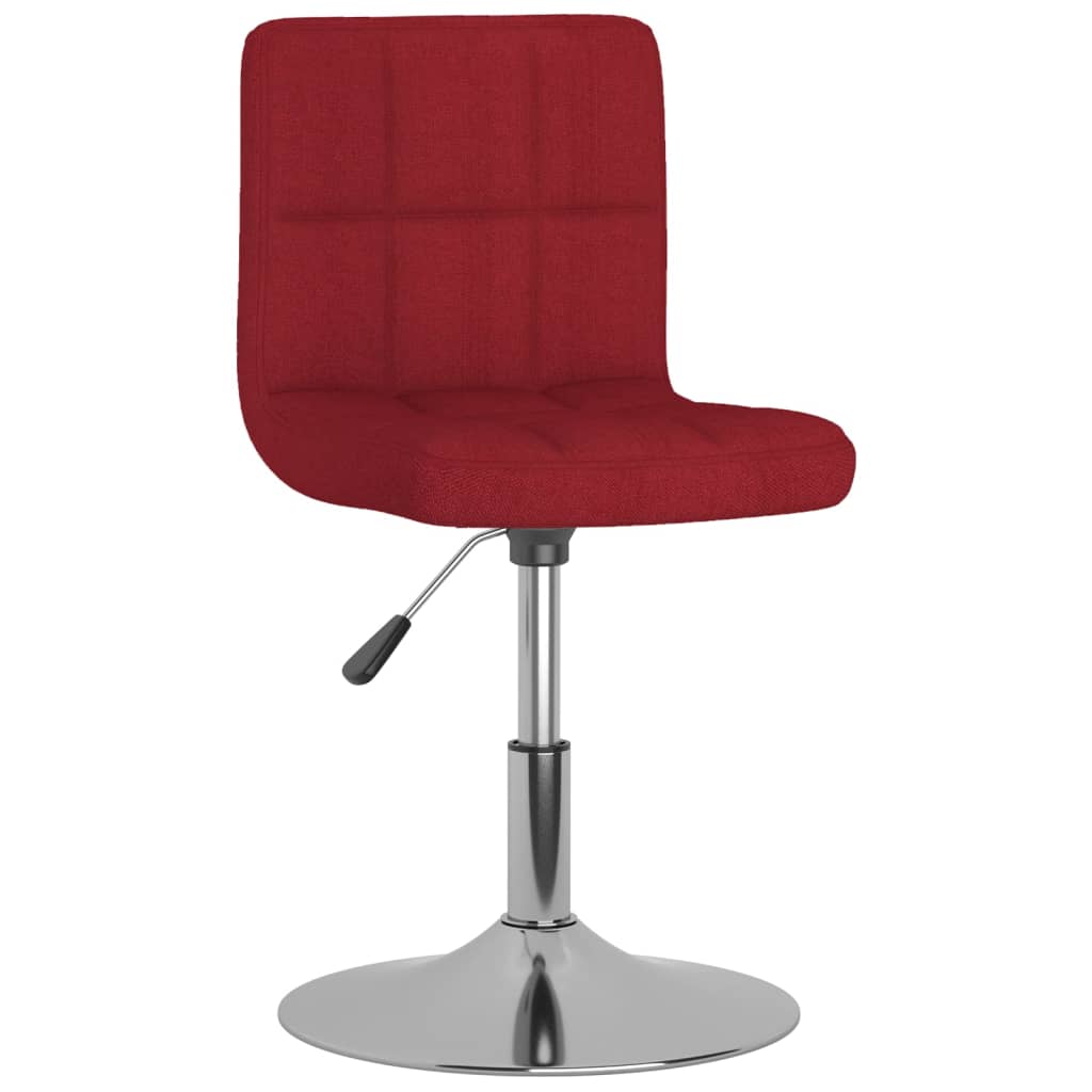 vidaXL Chaises pivotantes à manger lot de 6 Rouge bordeaux Tissu