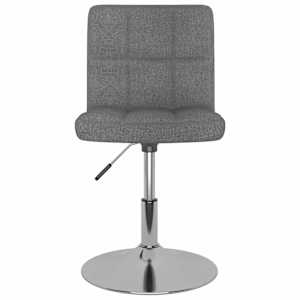 Otočná jídelní židle světle šedá textil - obrázek 2