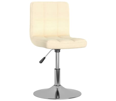 vidaXL Scaun de bucătărie pivotant, crem, material textil
