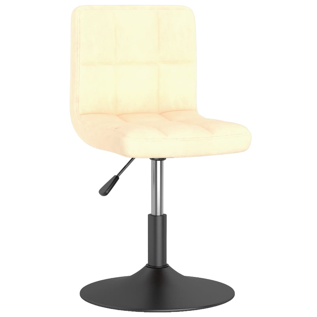

vidaXL Eetkamerstoelen draaibaar 4 st fluweel crèmekleurig