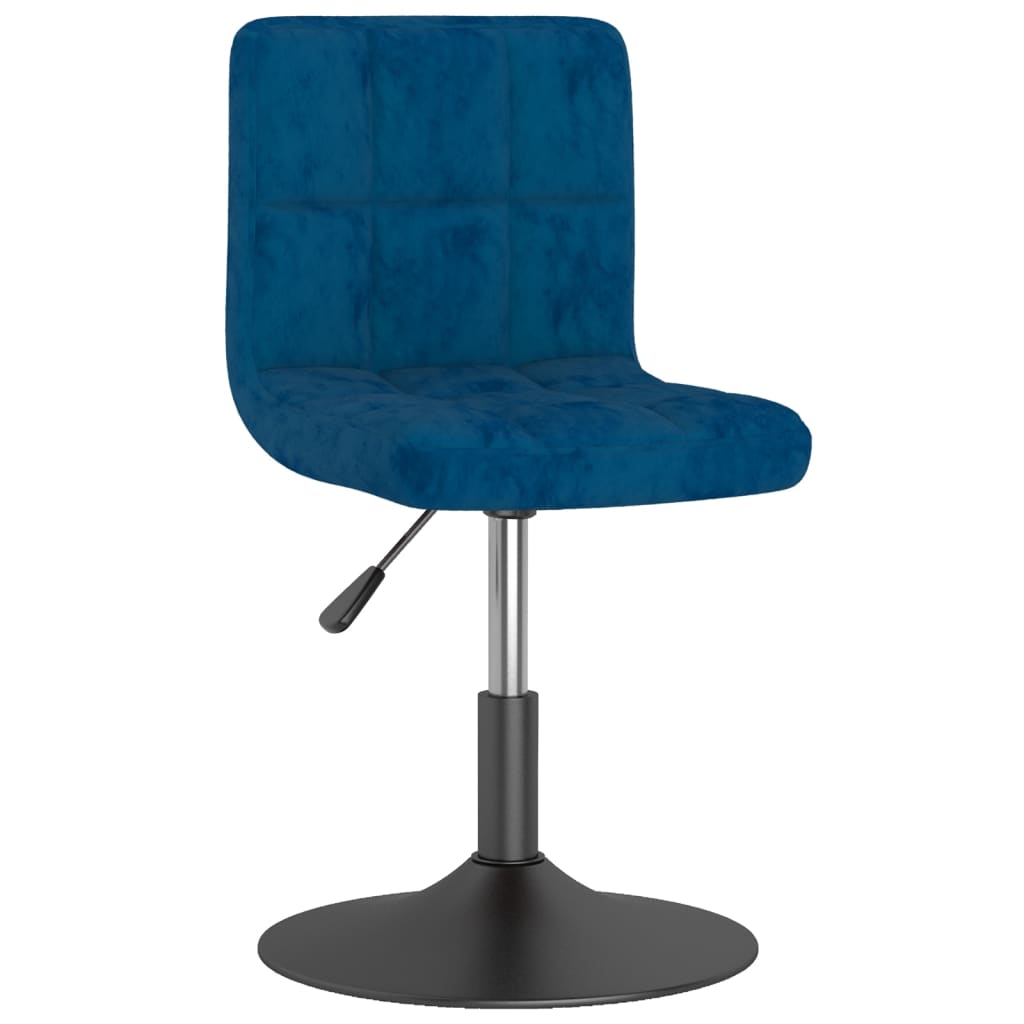 

vidaXL Eetkamerstoelen draaibaar 4 st fluweel blauw