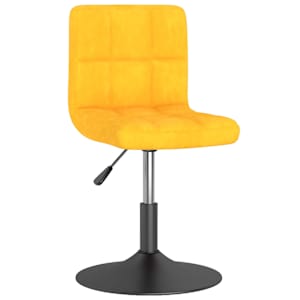 vidaXL Pasukamos valgomojo kėdės, 4vnt., geltonos spalvos, aksomas