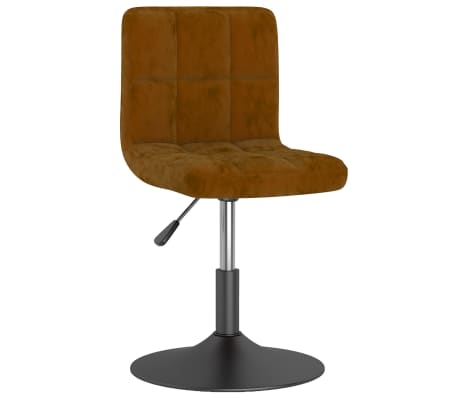 vidaXL Obrotowe krzesła stołowe, 6 szt., brązowe, obite aksamitem