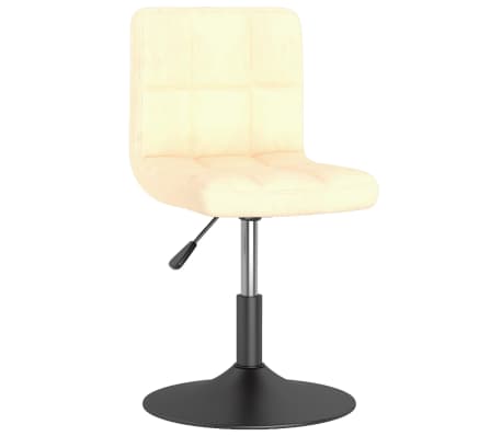 vidaXL Pasukamos valgomojo kėdės, 6vnt., kreminės spalvos, aksomas