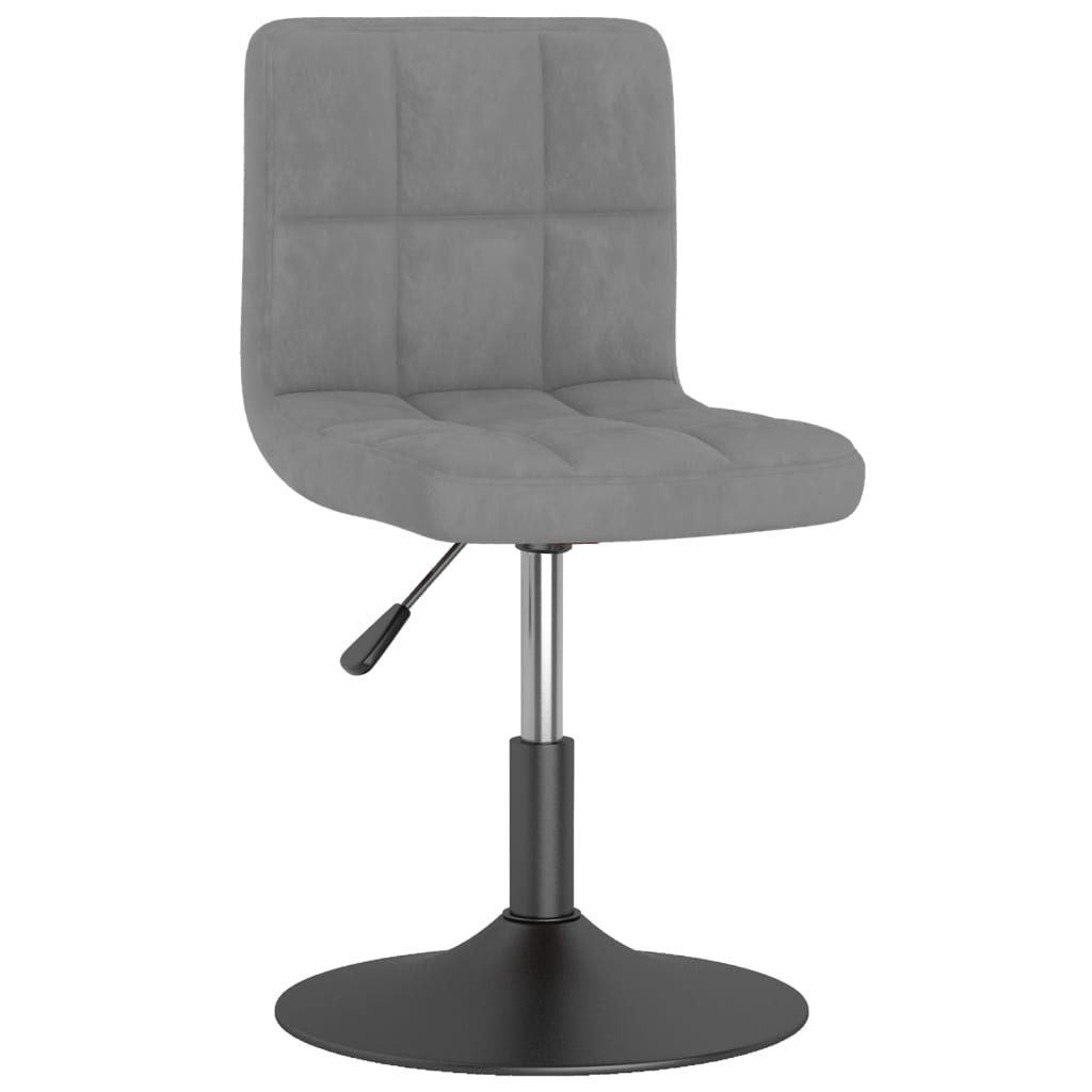 

vidaXL Eetkamerstoelen draaibaar 6 st fluweel lichtgrijs