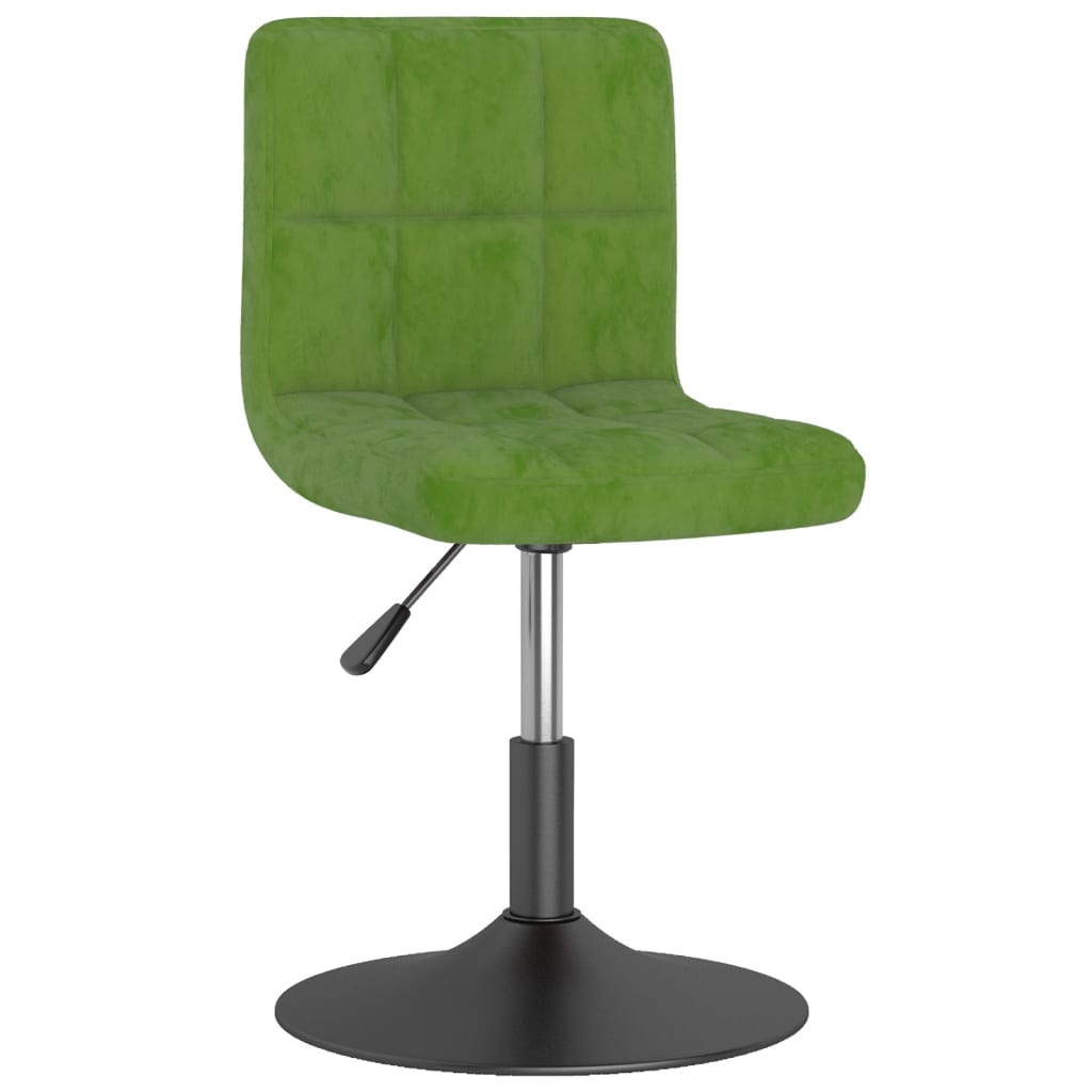 

vidaXL Eetkamerstoelen draaibaar 6 st fluweel lichtgroen