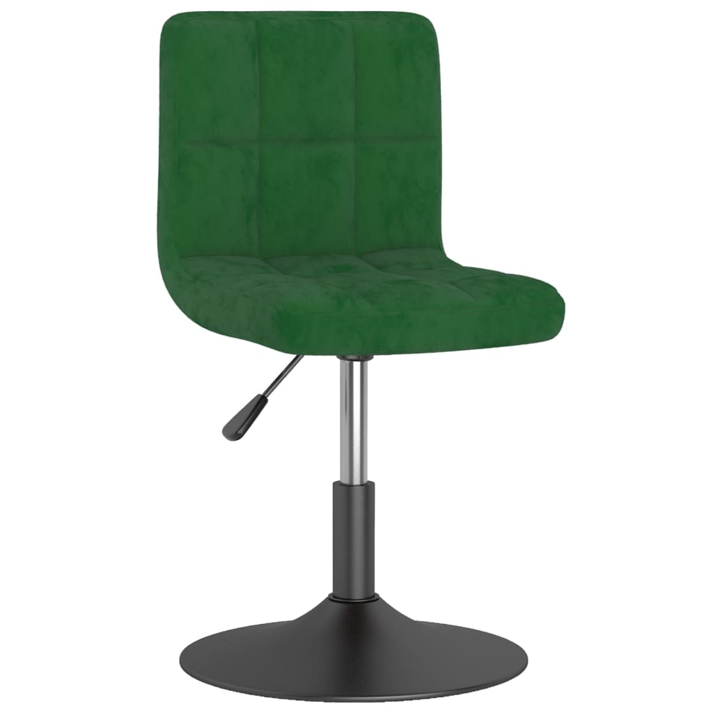 

vidaXL Eetkamerstoelen draaibaar 6 st fluweel donkergroen