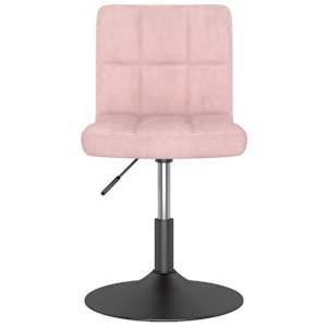 vidaXL Pasukama valgomojo kėdė, rožinės spalvos, aksomas (334257)