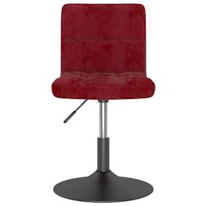 vidaXL Pasukama valgomojo kėdė, raudonojo vyno, aksomas (334258)