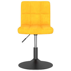 vidaXL Pasukama valgomojo kėdė, geltonos spalvos, aksomas (334259)