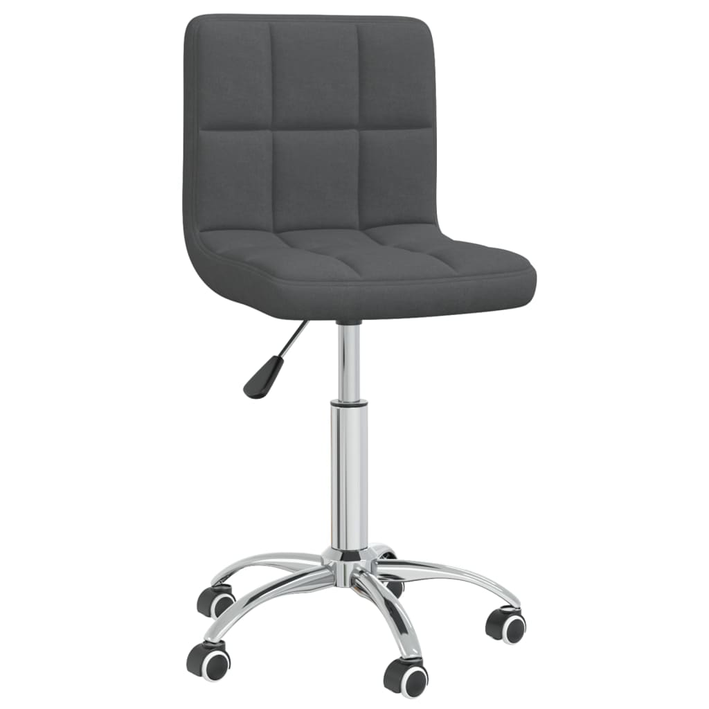 

vidaXL Eetkamerstoelen draaibaar 4 st stof donkergrijs