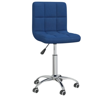 vidaXL Eetkamerstoelen draaibaar 4 st stof blauw