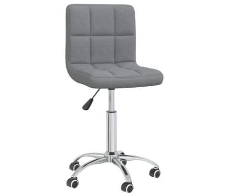 vidaXL Pasukamos valgomojo kėdės, 6vnt., &scaron;viesiai pilkos, audinys