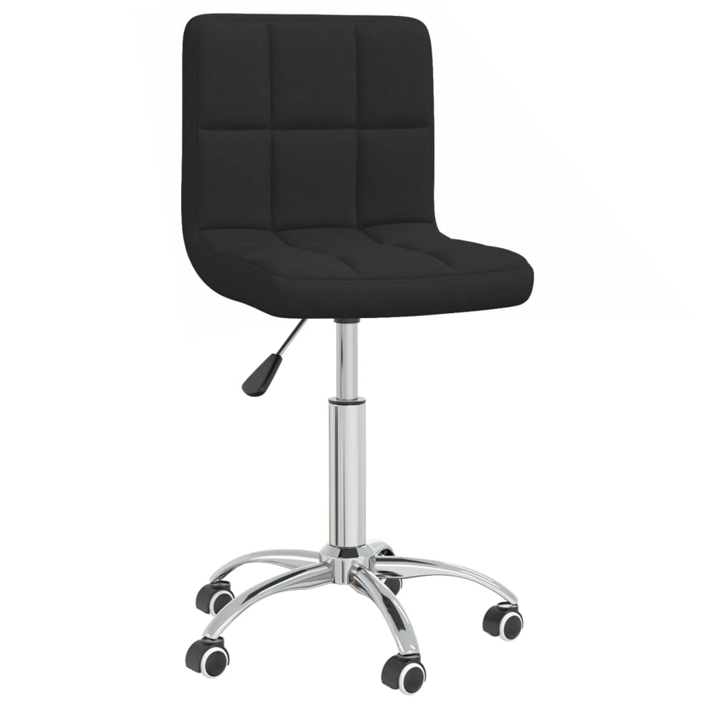 

vidaXL Eetkamerstoelen draaibaar 6 st stof zwart