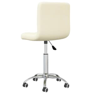 Otočná jídelní židle krémová textil - obrázek 4