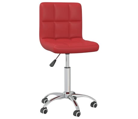 vidaXL Pasukamos valgomojo kėdės, 4vnt., vyno raudonos, dirbtinė oda