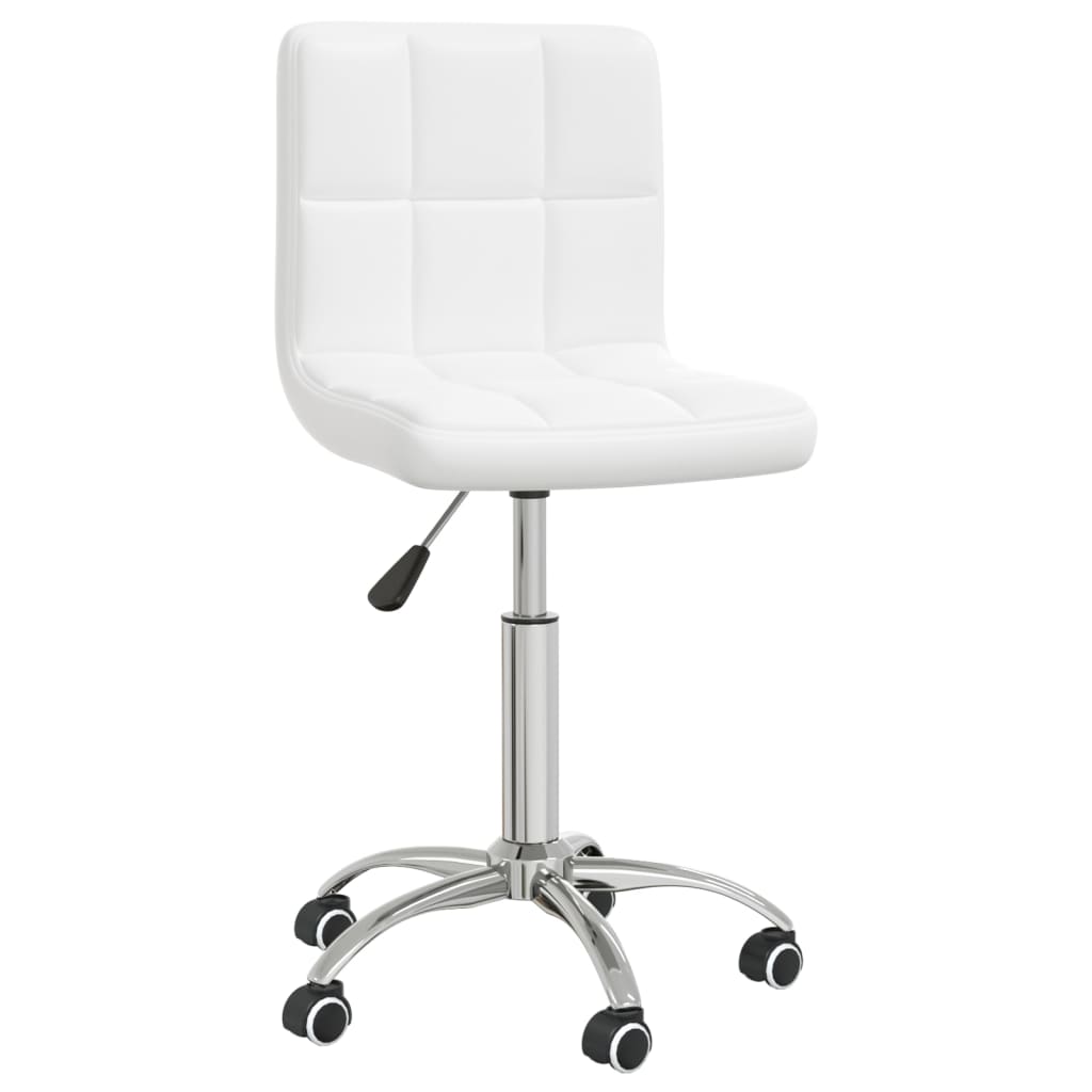 

vidaXL Eetkamerstoelen draaibaar 6 st kunstleer wit