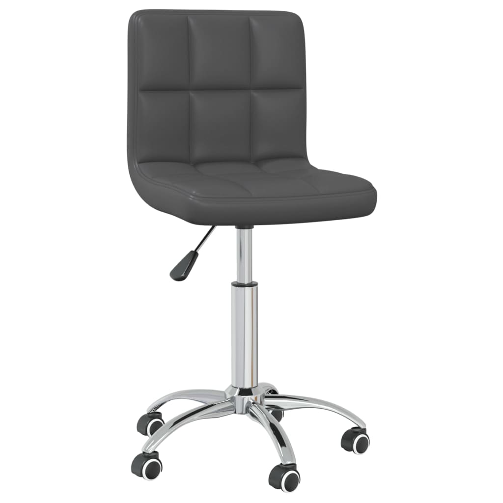

vidaXL Eetkamerstoelen draaibaar 6 st kunstleer grijs