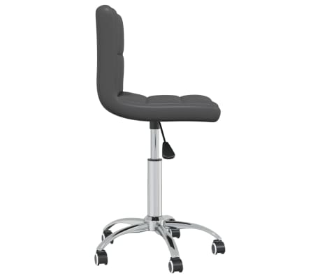 vidaXL Pasukama valgomojo kėdė, pilkos spalvos, dirbtinė oda (334338)