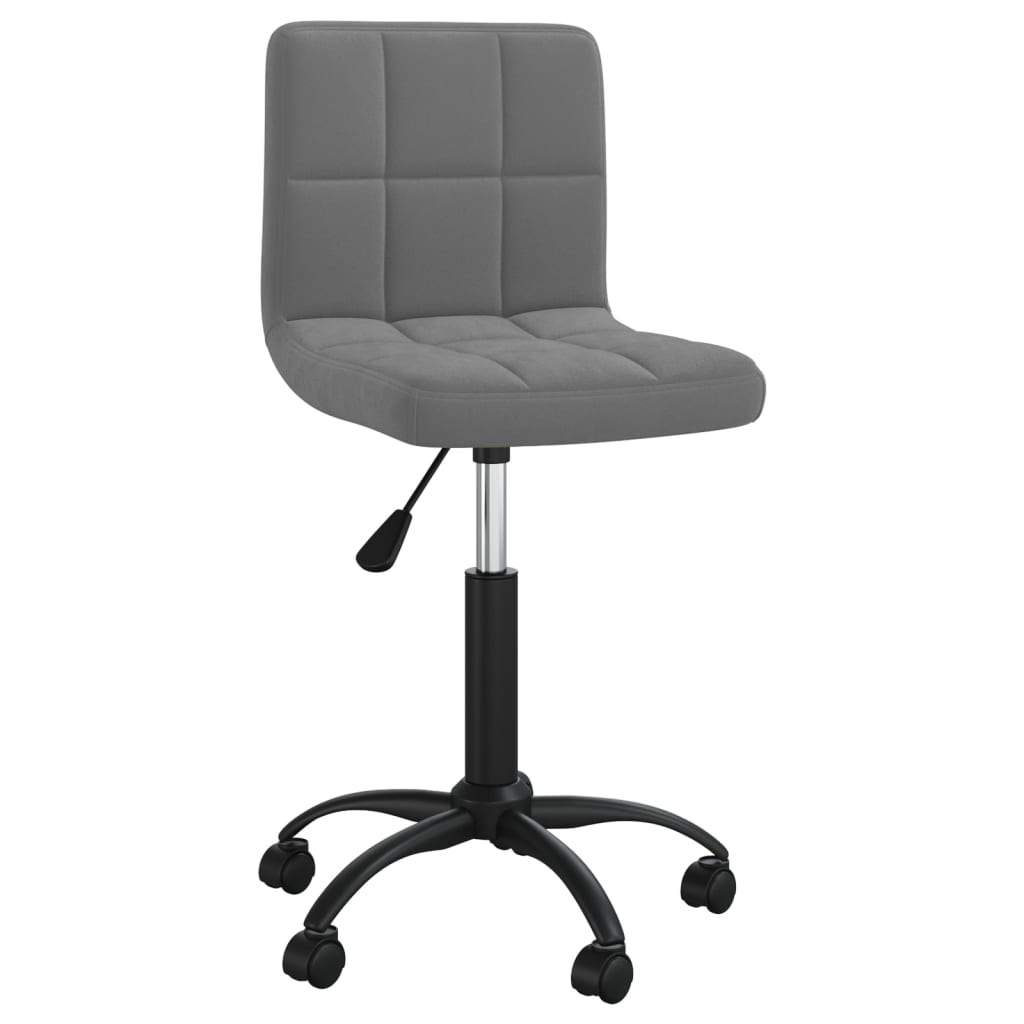 

vidaXL Eetkamerstoelen draaibaar 6 st fluweel donkergrijs