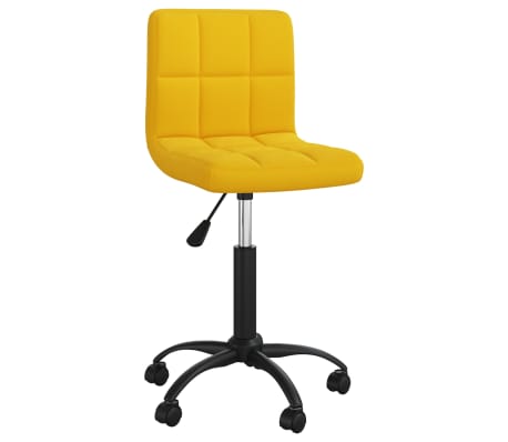 vidaXL Pasukamos valgomojo kėdės, 6vnt., garstyčių geltonos, aksomas