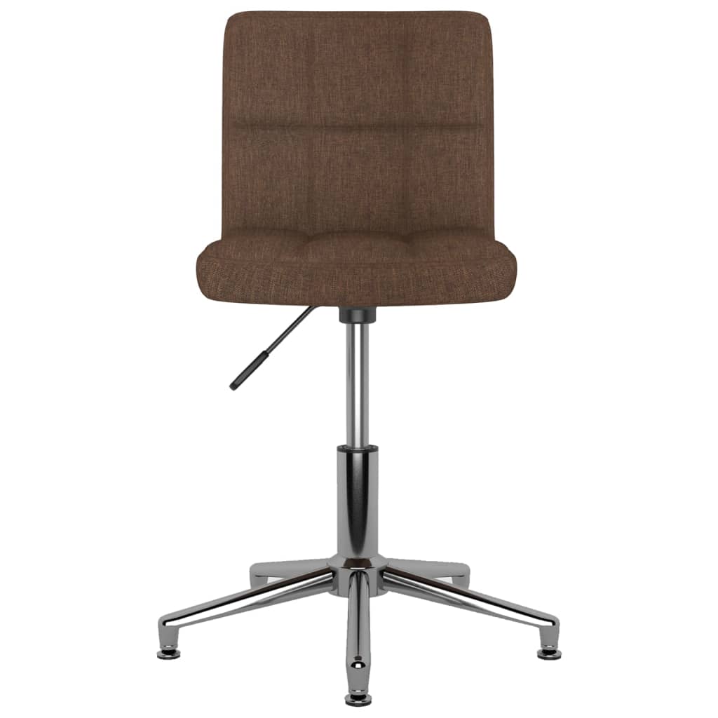 

vidaXL Eetkamerstoelen draaibaar 4 st stof bruin