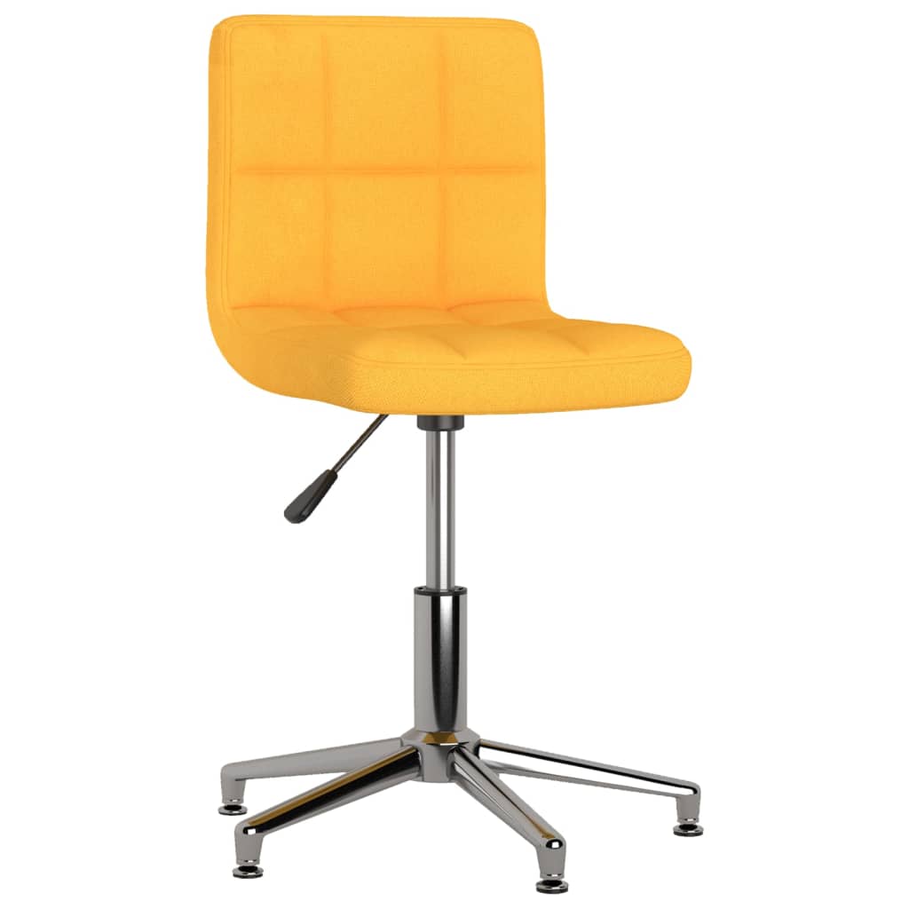 

vidaXL Eetkamerstoelen draaibaar 4 st stof mosterdgeel