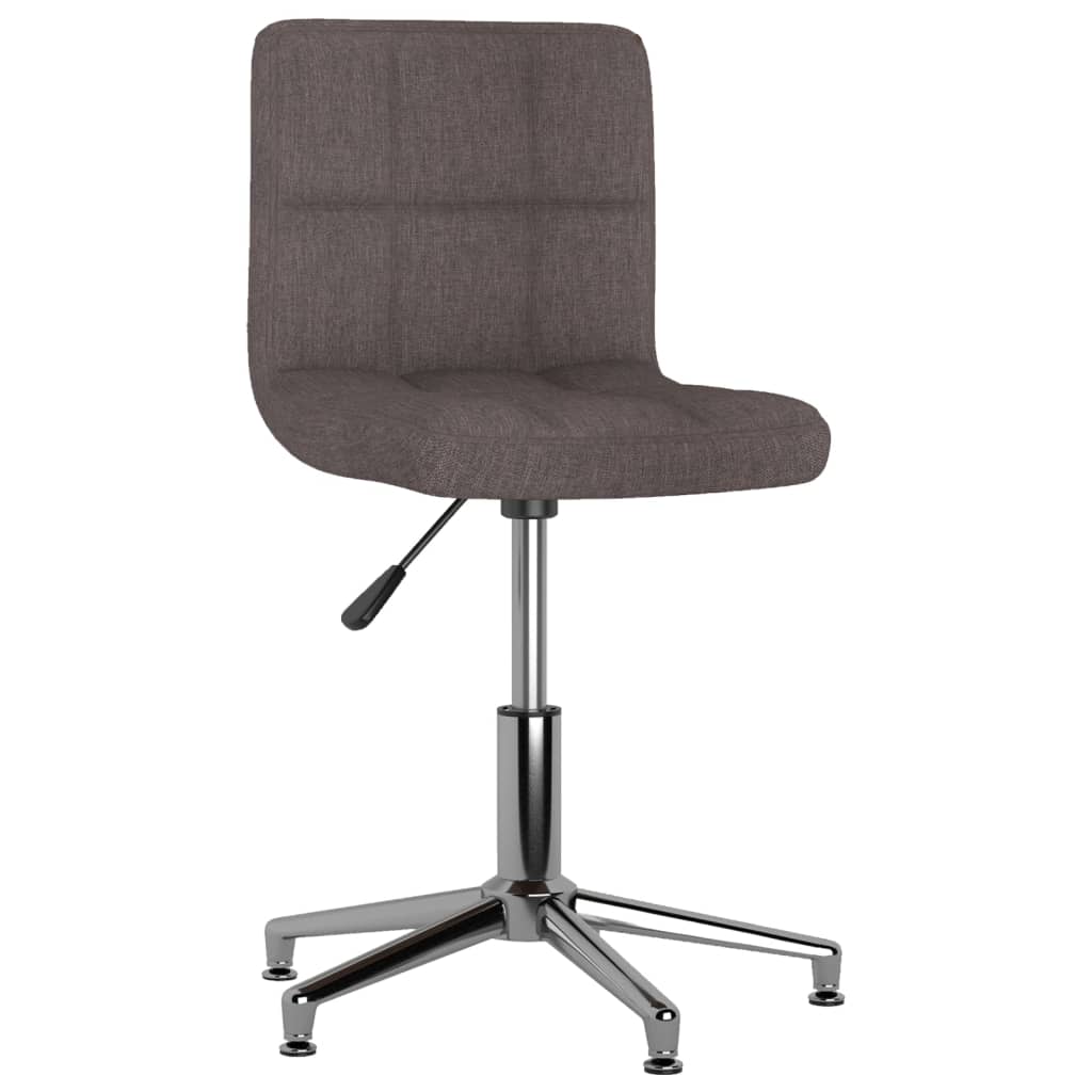 vidaXL Eetkamerstoelen 4 st draaibaar stof taupe