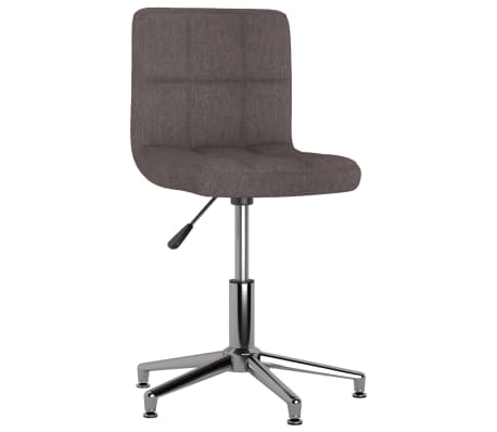 vidaXL Eetkamerstoelen 4 st draaibaar stof taupe