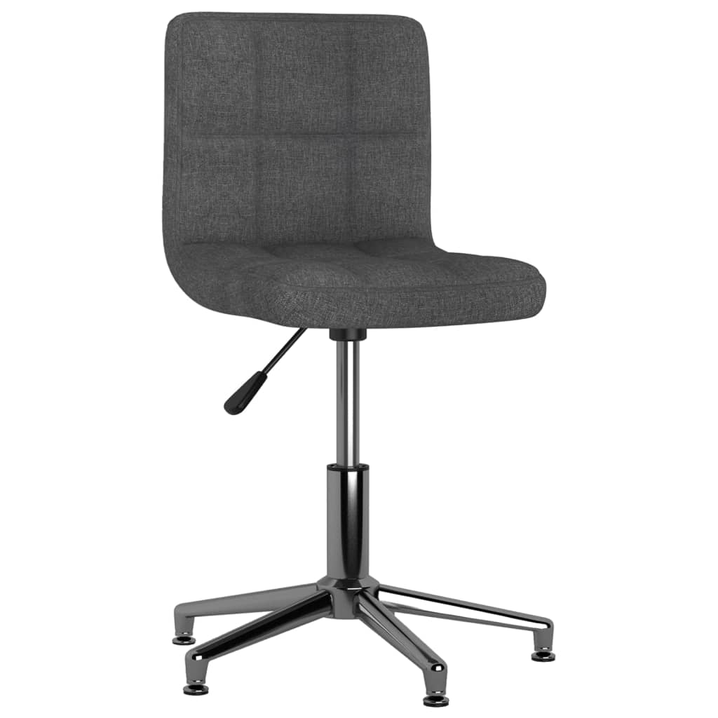 

vidaXL Eetkamerstoelen draaibaar 6 st stof donkergrijs