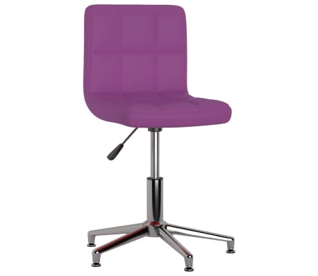 vidaXL Chaises pivotantes à manger lot de 4 violet similicuir