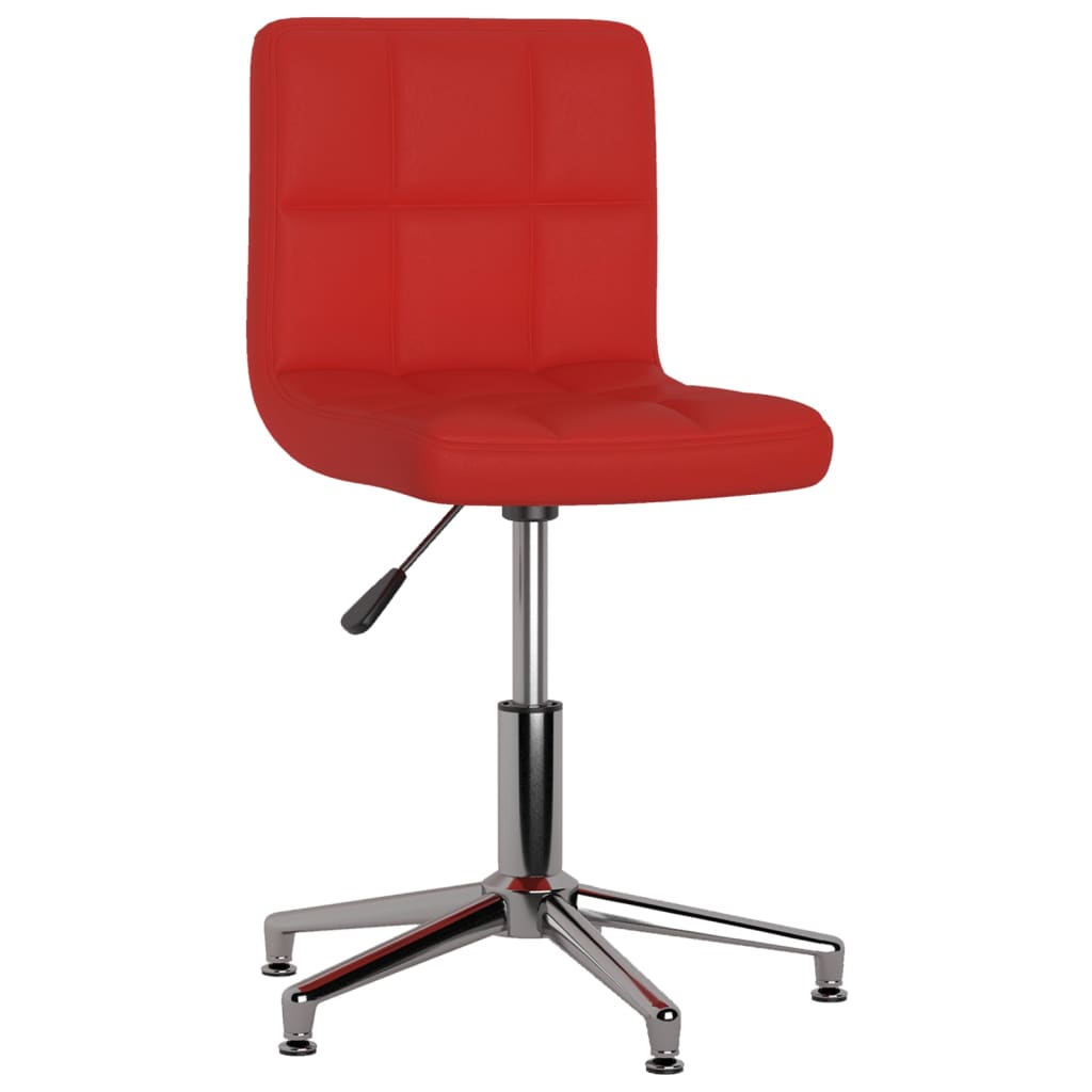 

vidaXL Eetkamerstoelen draaibaar 6 st kunstleer wijnrood