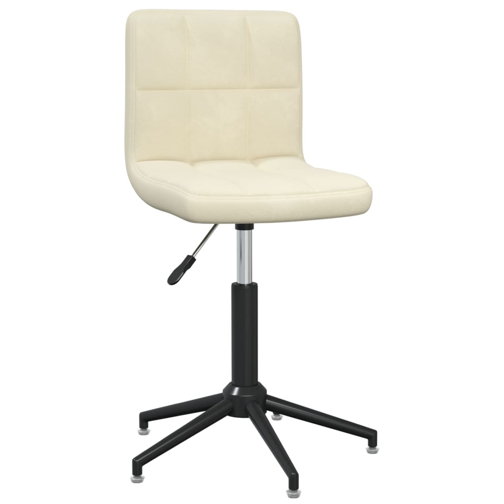 

vidaXL Eetkamerstoelen draaibaar 4 st fluweel crèmekleurig