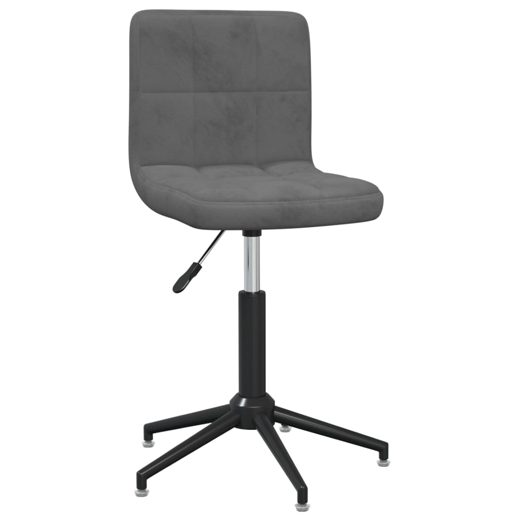 

vidaXL Eetkamerstoelen draaibaar 4 st fluweel donkergrijs