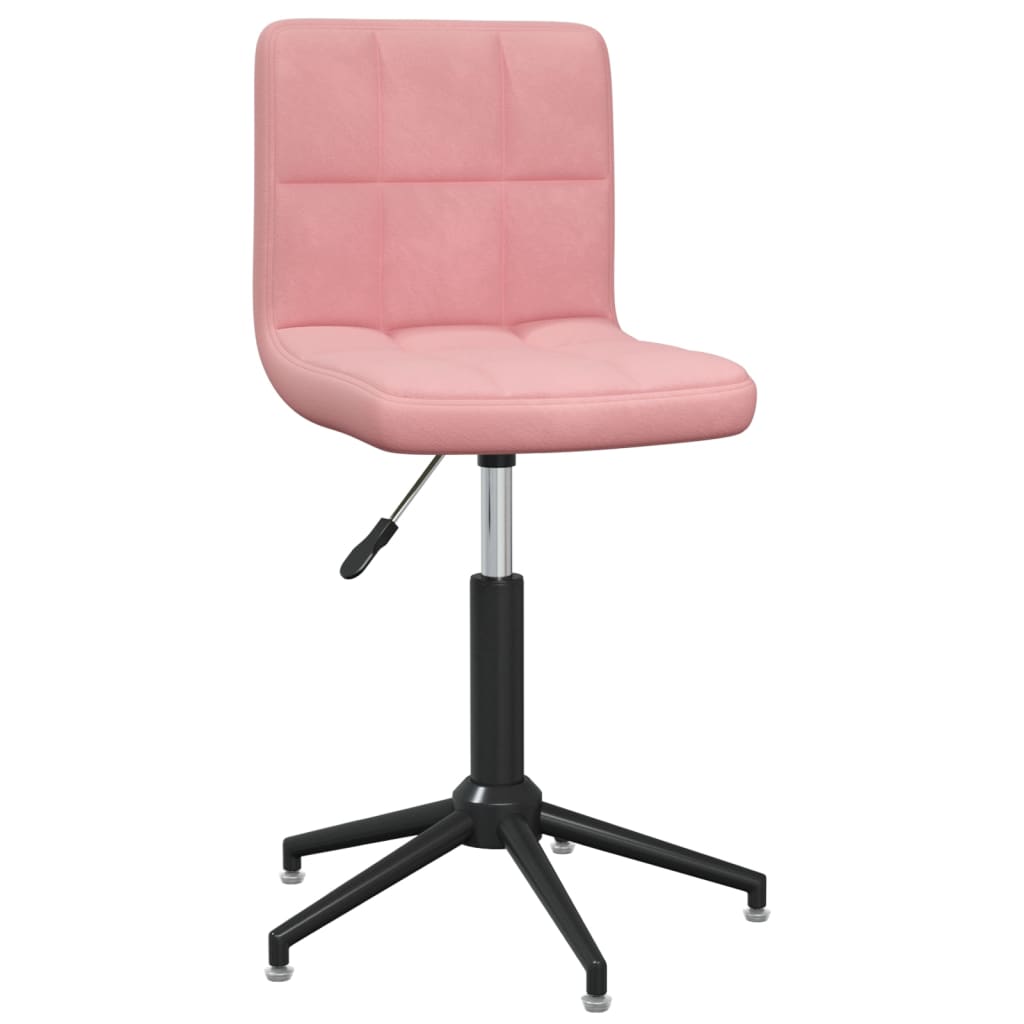 

vidaXL Eetkamerstoelen draaibaar 4 st fluweel roze