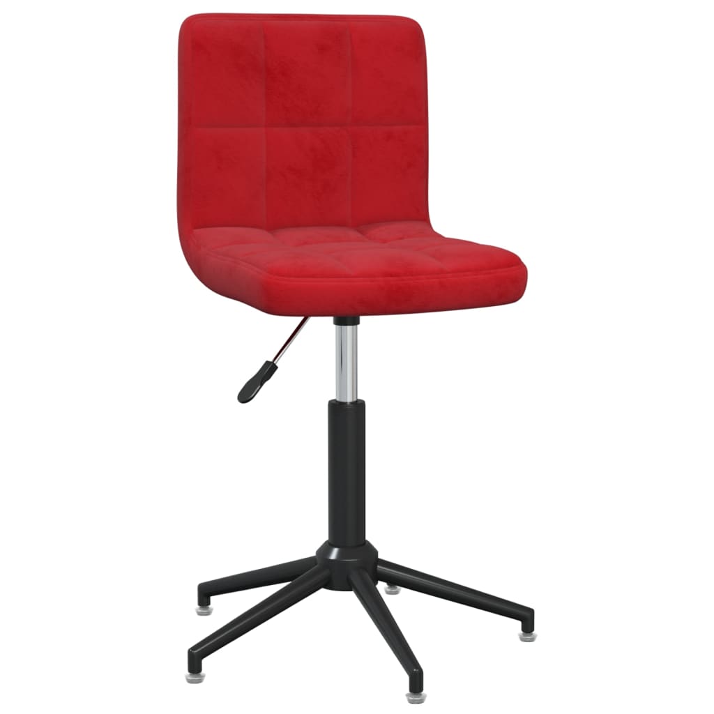 

vidaXL Eetkamerstoelen draaibaar 4 st fluweel wijnrood