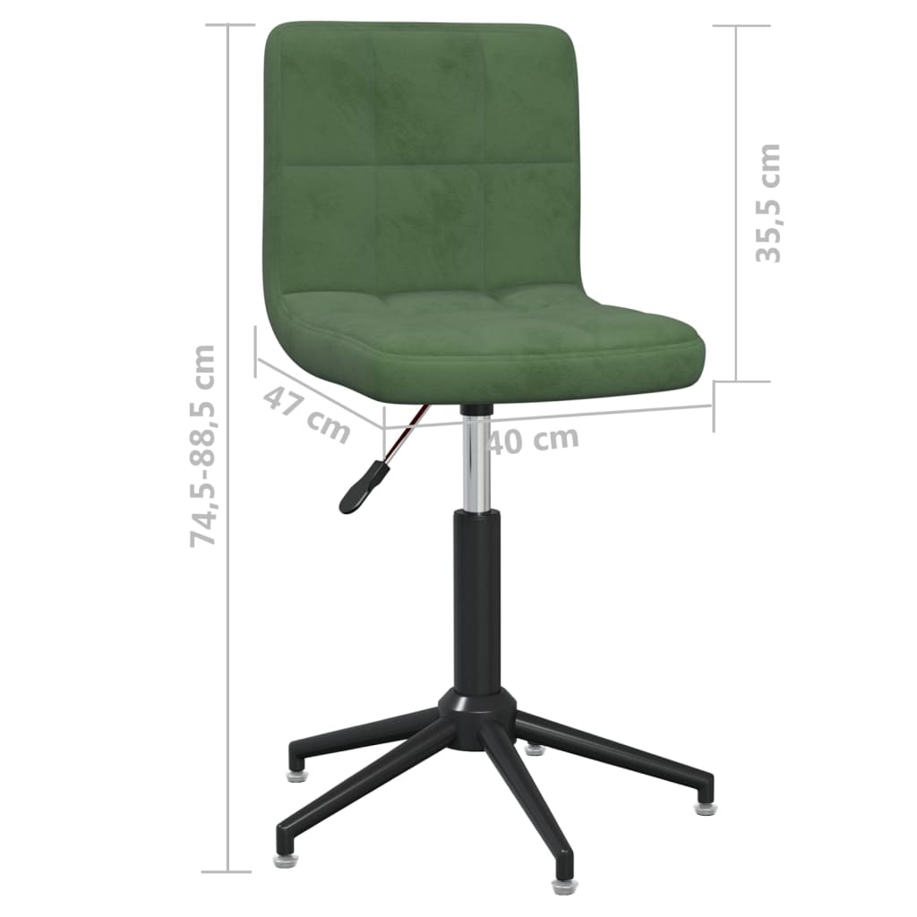 3087681 Swivel Dining Chairs 6 pcs Dark Green Velvet (334432×3) 