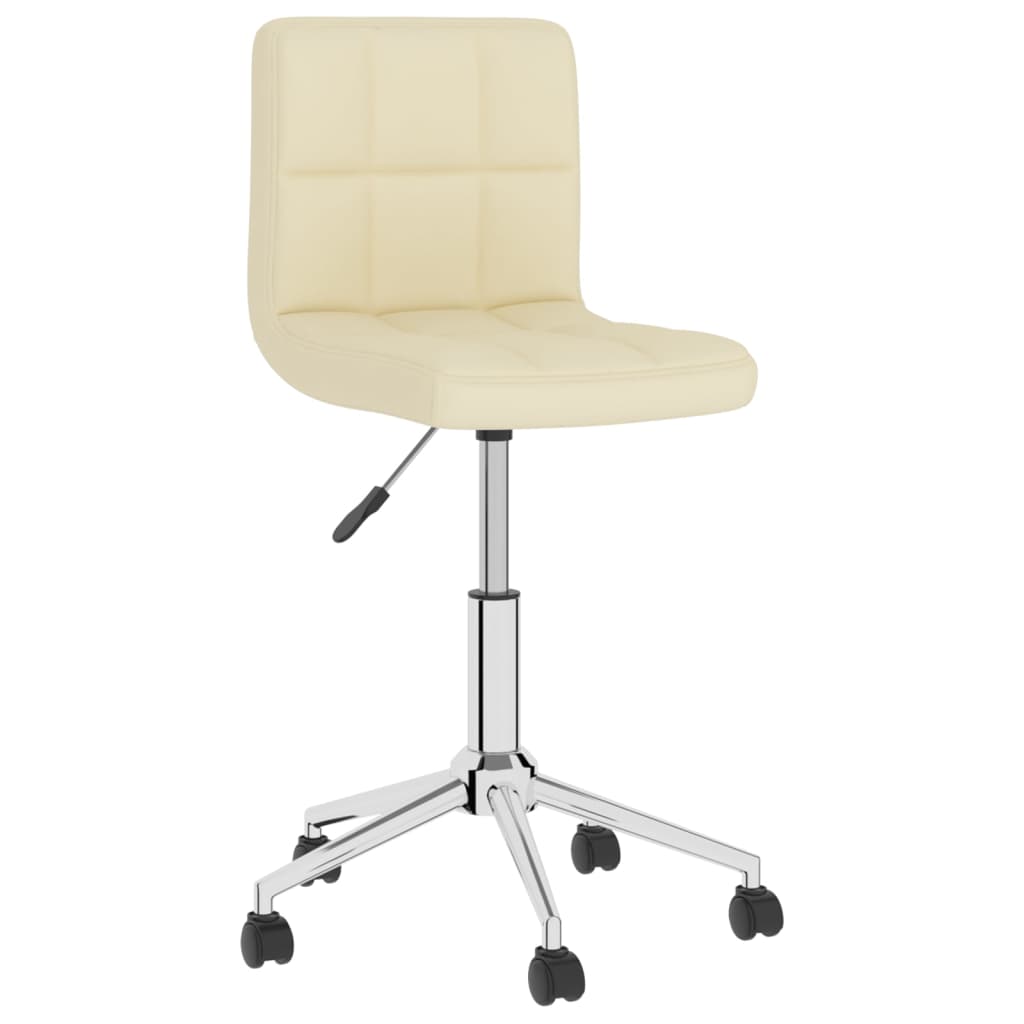 

vidaXL Eetkamerstoelen draaibaar 6 st stof crèmekleurig