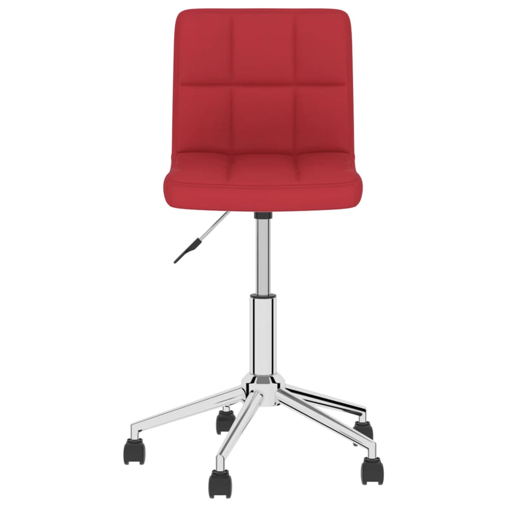 

vidaXL Eetkamerstoelen draaibaar 6 st stof wijnrood