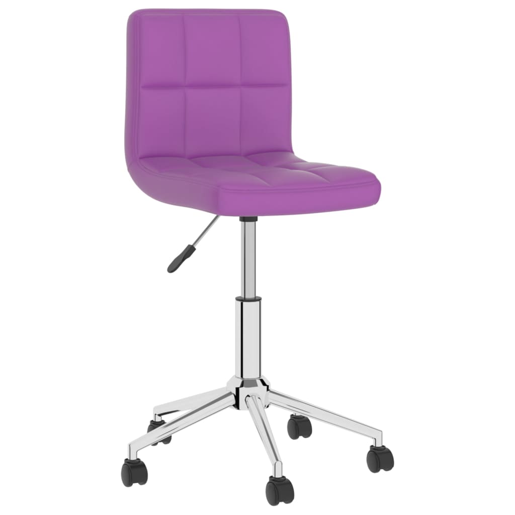 vidaXL Scaune de bucătărie pivotante, 4 buc., violet, piele ecologică