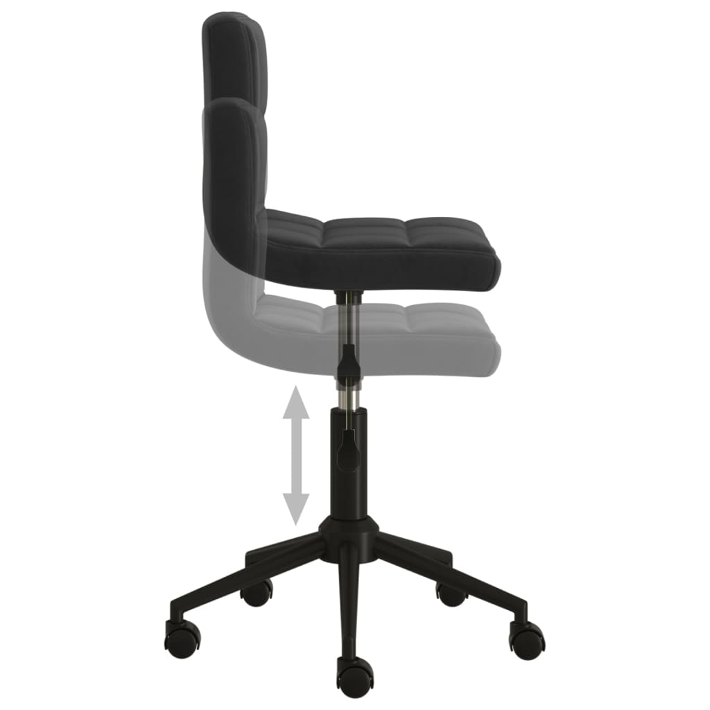 Vrtljivi jedilni stoli 6 kosov črn žamet