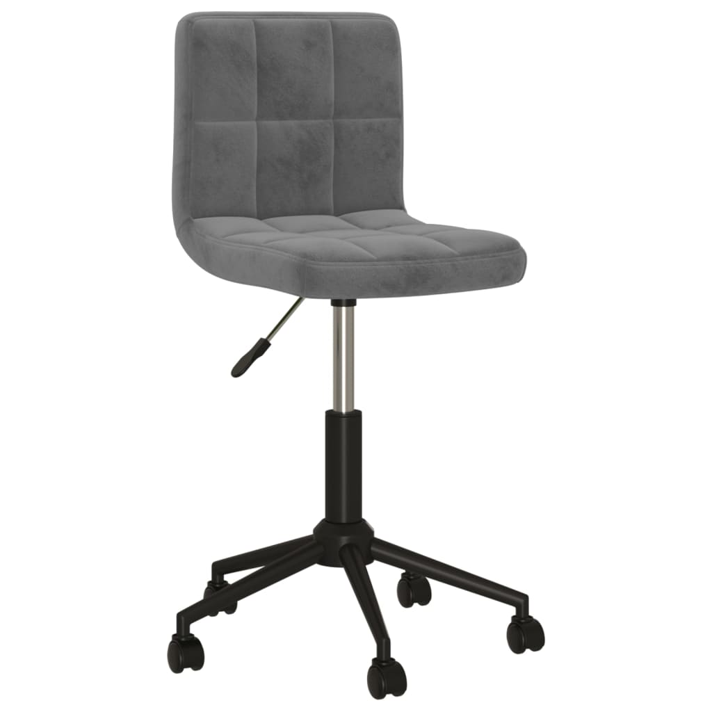 

vidaXL Eetkamerstoelen draaibaar 6 st fluweel donkergrijs