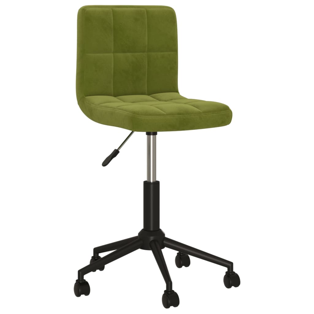 

vidaXL Eetkamerstoelen draaibaar 6 st fluweel lichtgroen