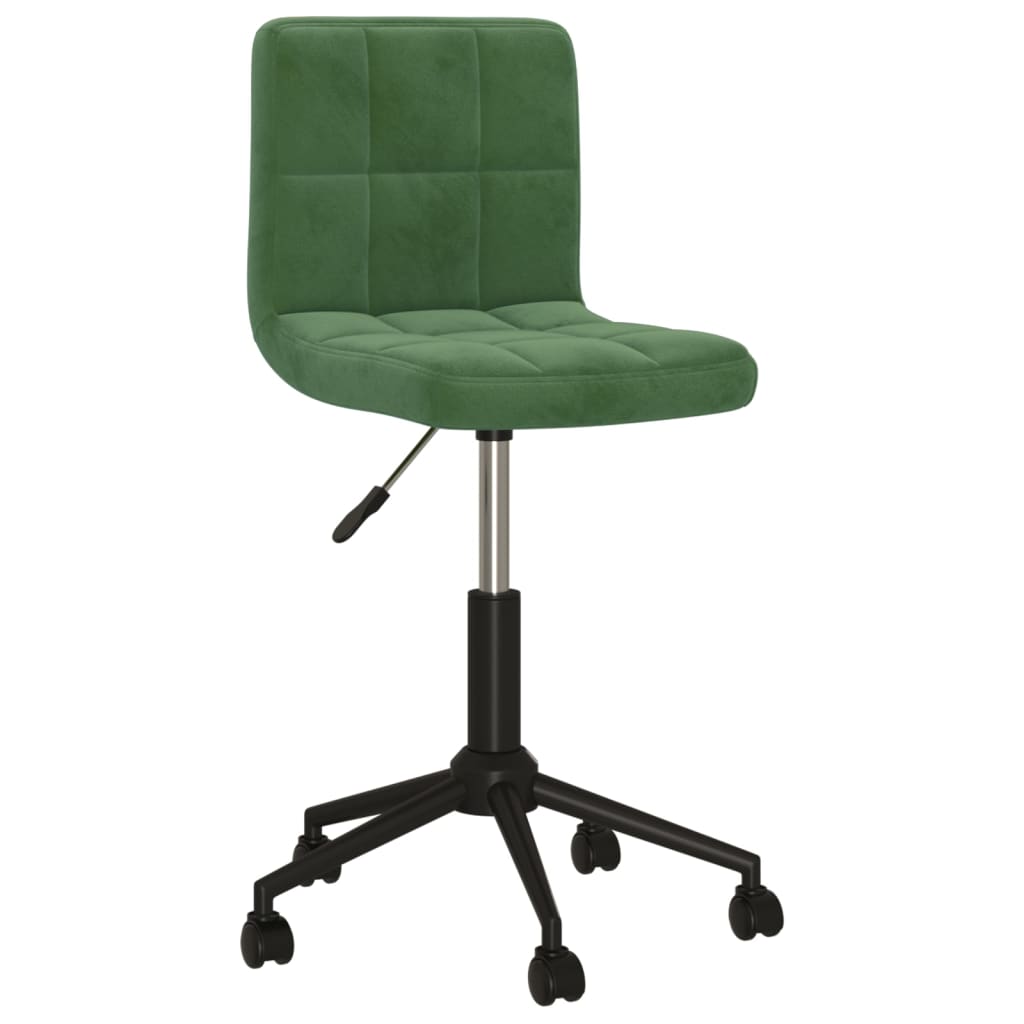 

vidaXL Eetkamerstoelen draaibaar 6 st fluweel donkergroen