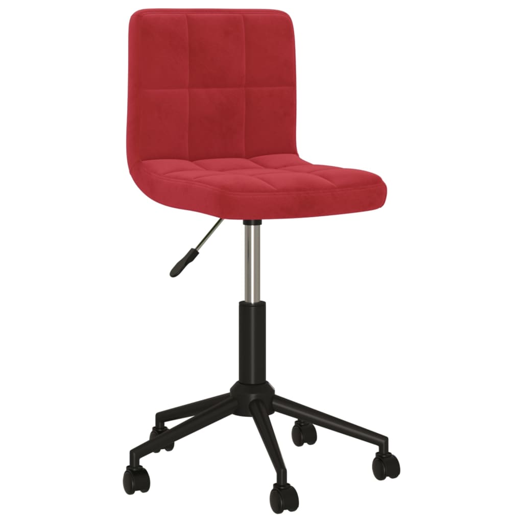 

vidaXL Eetkamerstoelen draaibaar 6 st fluweel wijnrood